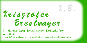 krisztofer breslmayer business card